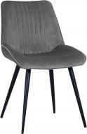 УЦЕНКА! Стул обеденный Nowy Styl NICOLE HN BLACK (BOX-2) LN(CH) PUMA-03 серый/черный (УЦ №3330)