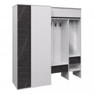 Прихожая с зеркалом Вісент (штанга) ГБ19 2100х1980х600 мм белая аляска