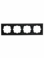 Рамка чотиримісна Lezard Vesna горизонтальна антрацит 742-4200-149