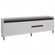 Тумба под ТВ Вісент Габриэль 2дв+2ш ГБ10 белый/мрамор черный