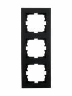 Рамка трехместная Lezard Vesna вертикальная антрацит 742-4200-153