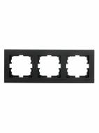 Рамка трехместная Lezard Vesna горизонтальная антрацит 742-4200-148