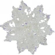 Декорация новогодняя цветок пестрый 15 см цвет в ассортименте