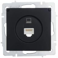 Розетка комп’ютерна без заземлення Lezard Vesna IP20 антрацит 742-4288-139