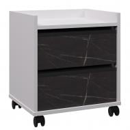 Тумба мобильная Вісент 2ш ГБ05 500x550x400 мм белый/мрамор черный