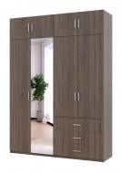 Шкаф для одежды Doros Мартин (комплект 15) 1800х520х2500 с зеркалом трюфель
