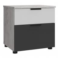 Тумба прикроватная Вісент 2ш ГР05 500x500x404 мм дуб аляска/мрамор черный