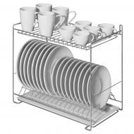Сушилка для посуды двухъярусная с креплением на стену (СП25222)