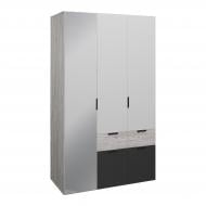 Шкаф Вісент 3дв+2шухл ГР12 2100х1200х568 мм дуб аляска / графит серый/дуб аляска