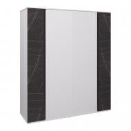 Шкаф Вісент 4дв ГБ18 2100х1795х600 мм белая аляска / белый/мрамор черный