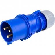 Вилка силовая с заземлением PCE 32A 3P 230V IP44 (023-6) синий PCE023-6