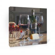 Репродукция Wine and cheese 48x48 см i_48_00026