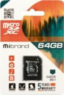Карта пам'яті microSDXC 64 ГБ Class 10UHS-I (MICDXU1/64GB-A) Mibrand