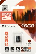 Карта пам'яті microSDHC 16 ГБ Class 10UHS-I (MICDHU1/16GB) Mibrand