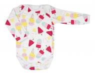 Боди для девочки Маленькие люди Мороженое р.68 белый с рисунком Боди для девочки Маленькие люди Мороженое р.68 белый с рисунком