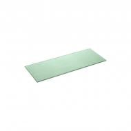 Полка стеклянная 400x зеленый металлик