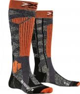 Носки X-Socks Ski Rider 4.0 XS-SSKRW19U-G205 р.39-41 серый с оранжевым