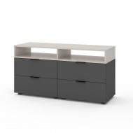 Тумба под ТВ Metkas Home A020 4ш ЛДСП 1200x625x420 мм антрацит/кашемир/антрацит Тумба под ТВ Metkas Home A020 4ш ЛДСП 1200x625x420 мм антрацит/кашемир/антрацит