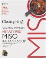 Смесь для приготовления Clearspring красного Мисо супа с морскими водорослями 4х8г (G0214)