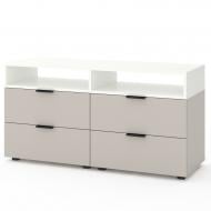 Тумба под ТВ Metkas Home A020 4ш 1200x625x420 мм кашемир/белый снег/кашемир