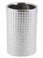 Стакан для зубных щеток Axentia Pisa серебристый металлик Ø 9 см H 10,5 см 129151