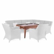 Стол Ричард ІІ со стеклом 85x145 см бежево-коричневый