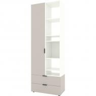 Шкаф Metkas Home A001R 1д2ш ЛДСП 2300х800х420 мм кашемир / белый снег / кашемир