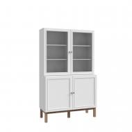 Витрина Forte Meble 4d PENKRIDGE 1628х999х417 мм дуб глиняный / светло-серый Витрина Forte Meble 4d PENKRIDGE 1628х999х417 мм дуб глиняный / светло-серый