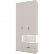 Шафа Metkas Home A002R 3д2ш ЛДСП 2300х1000х420 мм кашемір / білий сніг / кашемір Шафа Metkas Home A002R 3д2ш ЛДСП 2300х1000х420 мм кашемір / білий сніг / кашемір