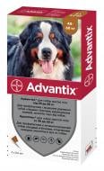 Краплі від бліх і кліщів Bayer Advantix для собак вагою 40-60 кг (за 1 п-тку 6мл, 4 в уп.)
