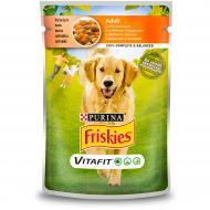 Корм влажный для всех пород Friskies с курицей и морковью (кусочки в соусе) 100 г