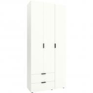 Шафа Metkas Home A013L 3д2ш ЛДСП 2300х1000х420 мм білий сніг / білий сніг