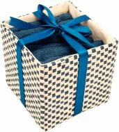 Набор полотенец кухонных в корзинке Check 6 шт. 30x30 см UP! (Underprice) синий