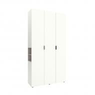 Шкаф Metkas Home A015L, 3д, ЛДСП 2300х1200х420 мм белый снег / кашемир белый снег