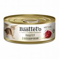 Паштет консервированный для котов Basttet`o Silver с говядиной 85 г