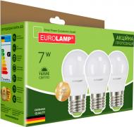Лампа светодиодная Eurolamp 3 шт./уп. MLP-LED-G45-07273(3) 7 Вт G45 матовая E27 220 В 3000 К