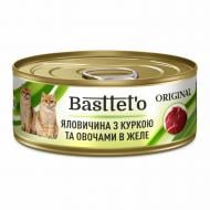 Консерва для котів Basttet`o Original яловичина з куркою та овочами (в желе) 85 г