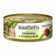 Консерва для котів Basttet`o Original яловичина з серцем (в желе) 85 г