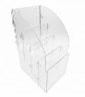 Подставка под полиграфию POS STORE с 4 отделениями для листовок и буклетов