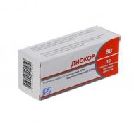 Діокор 80 №30 (10х3) таблетки 80 мг/12,5 мг