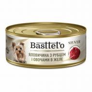 Консерва для собак для усіх порід Basttet`o Silver яловичина з рубцем та овочами (в желе) 85 г