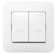 Выключатель перекрестный перекрестный двухклавишный Hausmark Luno белый 709-0202-107TW