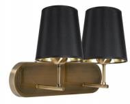 Бра Candellux MILONGA 2x60 Вт E27 черный/латунь 22-53510