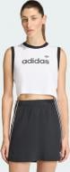 Топ Adidas LINEAR TANK WHITE/BLACK KC9008 р.M белый