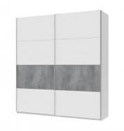 Шкаф-купе Кайзер Doros ДСП 2200x600x2400 мм белый/бетон/белый двери / ДСП