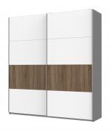 Шкаф-купе Кайзер Doros ДСП 2200x600x2400 мм антрацит/белый/трюфель двери / ДСП