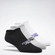 Шкарпетки Reebok CL FO Invisible Soc FL9305 р.M білий/чорний/сірий 3 шт.