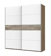 Шкаф-купе Кайзер Doros ДСП 2200x600x2400 мм трюфель/белый/дуб клондайк двери / ДСП Шкаф-купе Кайзер Doros ДСП 2200x600x2400 мм трюфель/белый/дуб клондайк двери / ДСП