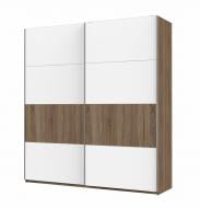 Шкаф-купе Кайзер Doros ДСП 2200x600x2400 мм трюфель/белый/трюфель двери / ДСП