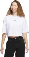 Футболка Adidas ESS CROP TEE WHITE JJ3385 р.S белый